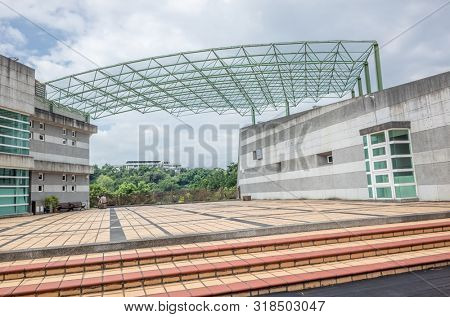Changhua, Taiwan - July 13th, 2019: modern style architecture of National Changhua Living Art Center at Changhua city, Taiwan, Asia