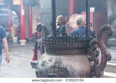 Yunlin, Taiwan - July 13th, 2019: famous and antique building of Beigang Chaotian Temple, Yunlin, Taiwan, Asia