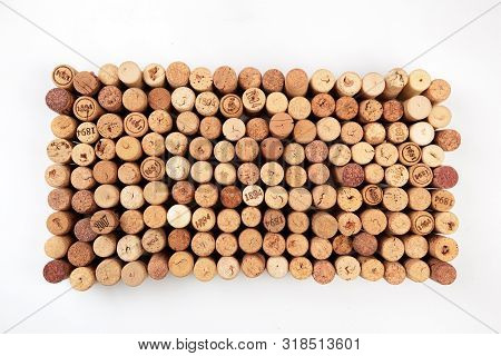 Butt Ends Of Wine Corks Background - Image