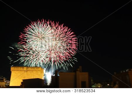 Fireworks In Elche, Spain, For The Festivities In August
