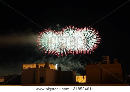 Fireworks In Elche, Spain, For The Festivities In August