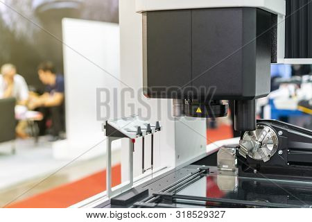 Production Parts Or Sample From Manufacturing Process During Hold By Rotary Chuck On Table Of High T
