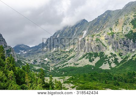 Mountain Landscape On A Cloudy Summer Day. High Tatras, Slovakia.