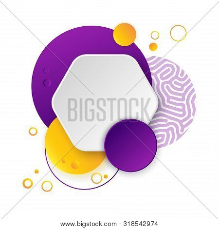 Flat Dynamic Background Design. Colorful Geometric Frame