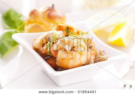 Tapas de gambas fritas