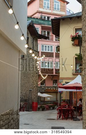 Andorra La Vella, Andorra : 2019 August 22 : Hostels In Andorra La Vella, Capital, Centro Historic, 