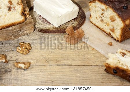 Barmbrack Or Bairin Breac Is A Traditional Irish Sweet Yeast Bread With Grapes And Raisins, Often Ea