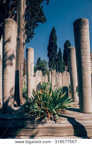 Suleymaniye Mosque Cemetery With Tomb Of Legendary Turkish Sultan Suleyman