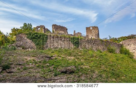 The Ruins Of Nevitsky Castle. Transcarpathia, Ukraine.
