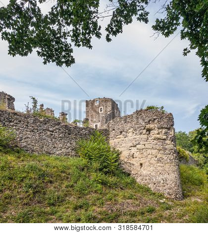 The Ruins Of Nevitsky Castle. Transcarpathia, Ukraine.