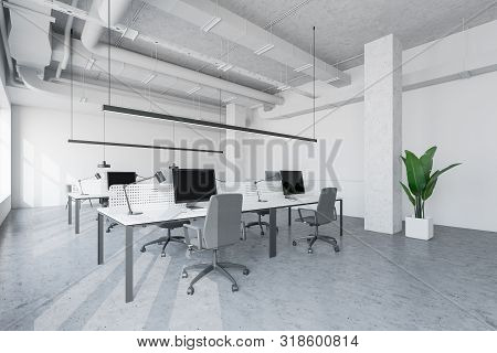 Empty Loft Open Space Office Corner