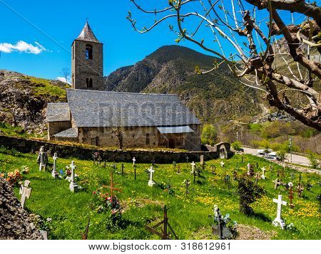 Romanesque Church Of Boi In The Catalan Pyrenees, Spain