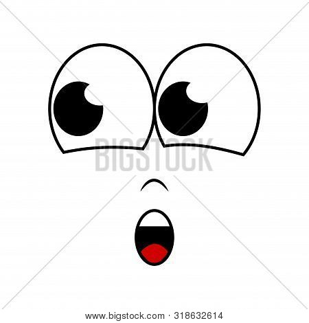 Abstract Expression Face On A White Background