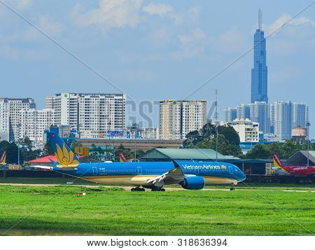 Airplane Taking-off From Tan Son Nhat Airport