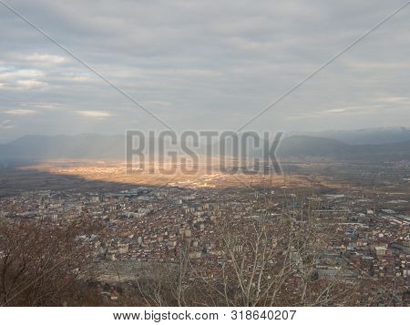 Aerial View On The City Of Tetovo In Macedonia