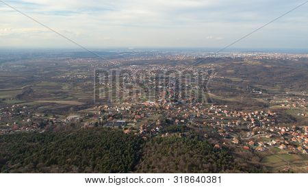 Aerial View On A City Of Belgrade In Serbia