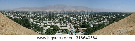Aerial View On The City Of Panjakent In Tajikistan