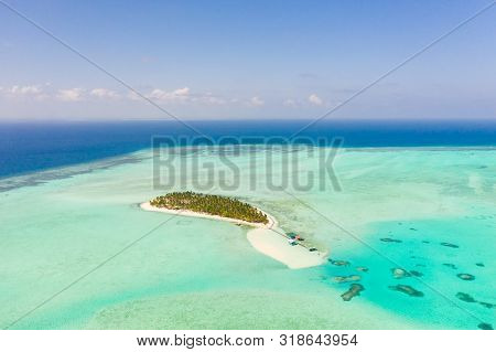 Tropical Island Surrounded By Beautiful Lagoons. Onok Island Balabac, Philippines. Rest On A Tropica