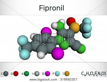 Fipronil, Broad-spectrum Insecticide Molecule. It Is Used To Fight Ants, Beetles, Cockroaches, Fleas