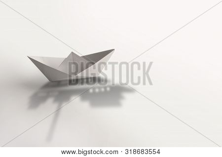 Success Concept, Paper Boat Cruise Ship Shadow