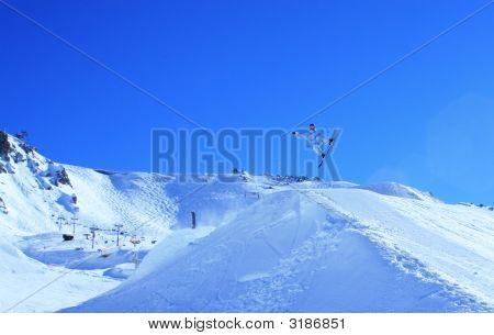Snowboardåkare luft