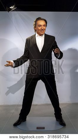 Prague, Czech Republic - December 2018: Karel Gott  Wax Figure In Madame Tussads Museum