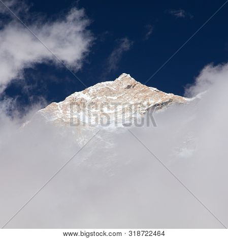 Mount Makalu With Clouds, Nepal Himalayas Mountains, Barun Valley