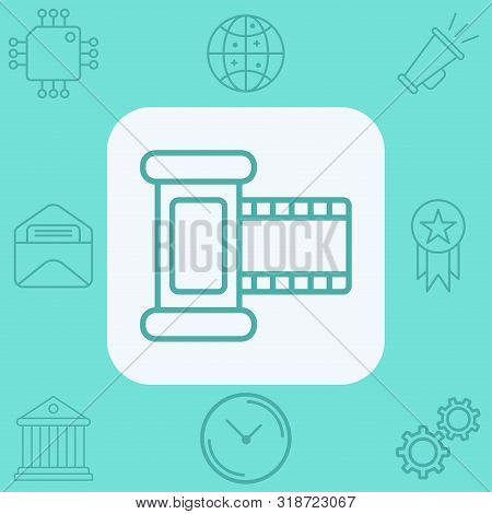 Film Ree Icon Vector, Filled Flat Sign, Solid Pictogram Isolated On White. Symbol, Logo Illustration
