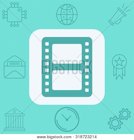Film Ree Icon Vector, Filled Flat Sign, Solid Pictogram Isolated On White. Symbol, Logo Illustration