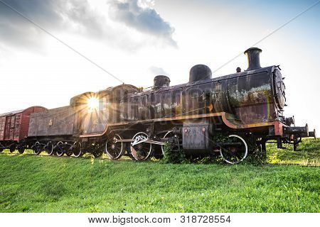 Jasenovac, Croatia - July 14, 2019. Historic Tran In Memorial Museum Of Holocaust
