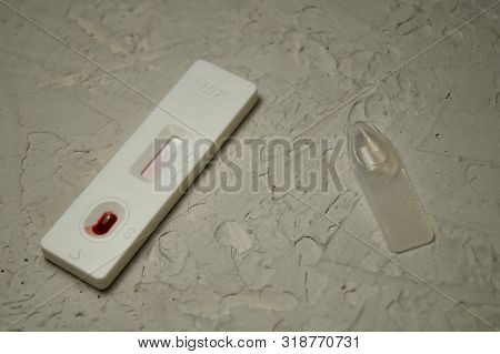 Hiv Self-test With A Drop Of Blood. Hiv Test Express.