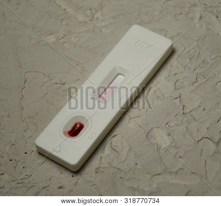 Hiv Self-test With A Drop Of Blood. Hiv Test Express.