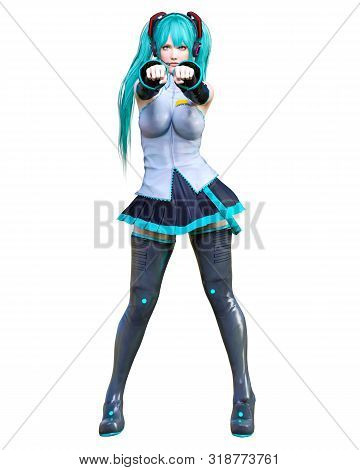 3D Comics Cosplay Anime Girl.