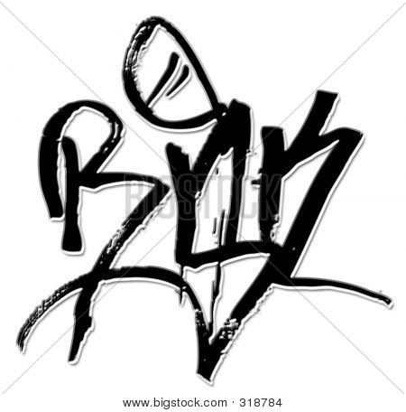 Czarny graffiti