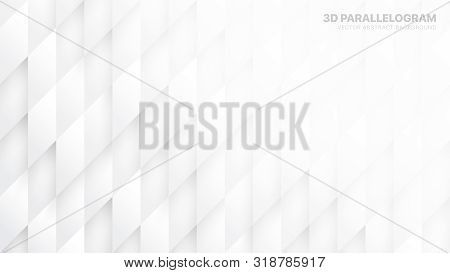 Conceptual 3d Vector Parallelograms Pattern Technologic White Abstract Background. Science Technolog