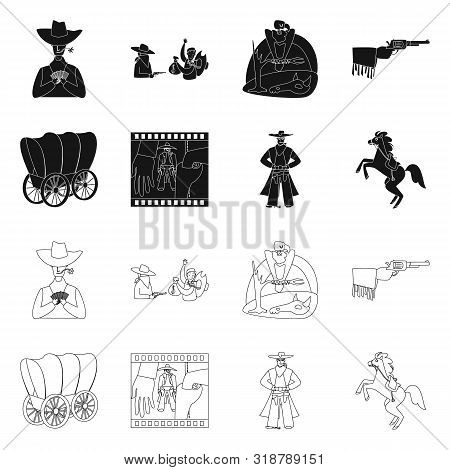 Vector Design Of Texas And History Logo. Set Of Texas And Culture Vector Icon For Stock.