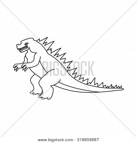 Vector Design Of Dragon And Fantasy Icon. Set Of Dragon And China Vector Icon For Stock.