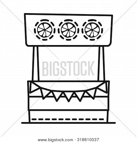 Vector Illustration Of Cart And Lemonade Sign. Set Of Cart And Fruit Vector Icon For Stock.