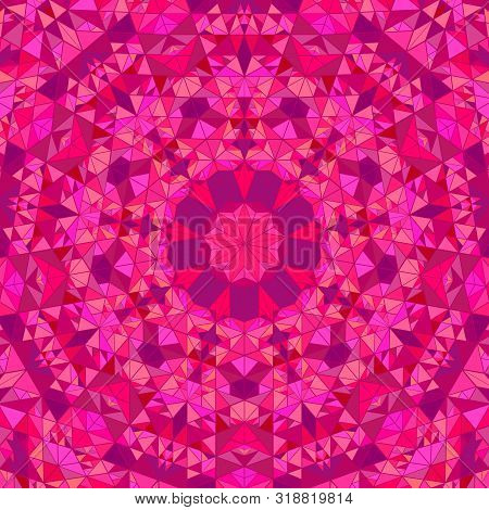Geometrical Radial Pattern Mosaic Mandala Background Design - Abstract Colorful Hypnotic Vector Grap