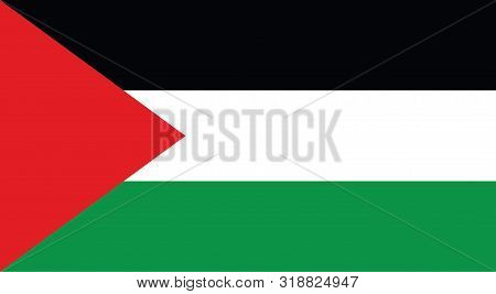 Palestine, Israel Flag Country, Jeruzalem Zone On White Background