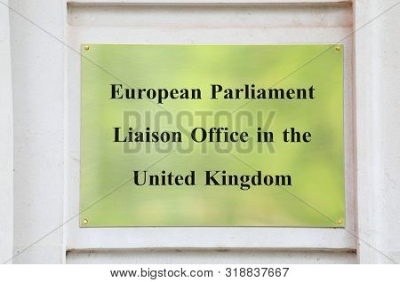 London England - June 4, 2019: European Parliament Liaison Office London Uk