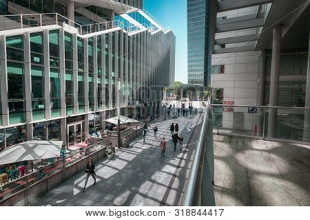Amsterdam, Claude Debussylaan, The Netherlands, 08/23/2019, Street In The Amsterdam Zuidas (south Ax