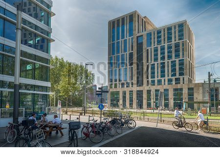 Amsterdam, Claude Debussylaan, The Netherlands, 08/23/2019, Modern Office Buildings In Amsterdam, Zu