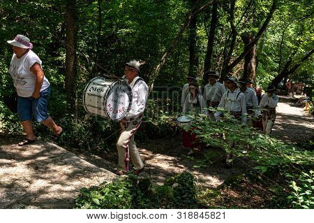 Aladzha, Bulgaria - June 26, 2019: Participants Of The Polish Musical Ensemble 