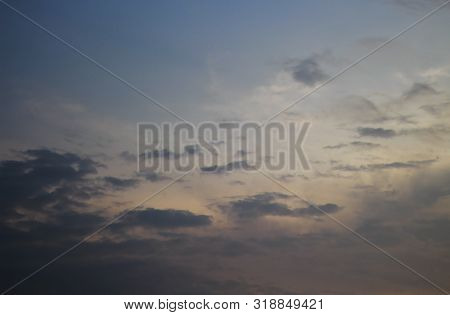 Non-edited Blue Bright Evening Sky