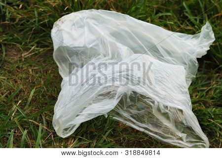 Plastic Pollution - Polythene Is Lying Down In The Grass