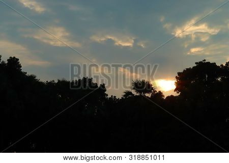 Evening View - Beautiful Orange Evening Sky.