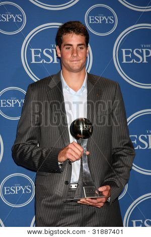 LOS ANGELES - JULY 14:  Tennis Player John Isner  in the Press Room of the 2010 ESPY Awards at Nokia Theater - LA Live on July 14, 2010 in Los Angeles, CA