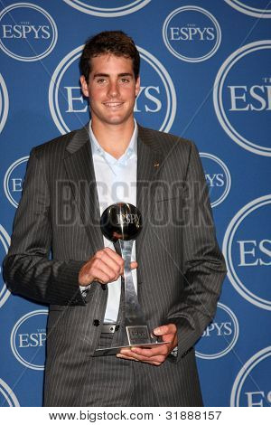 LOS ANGELES - JULY 14:  Tennis Player John Isner  in the Press Room of the 2010 ESPY Awards at Nokia Theater - LA Live on July 14, 2010 in Los Angeles, CA