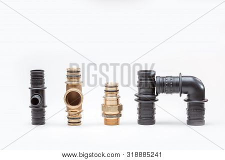 Switch Or Connection Pieces For Water Pipes As Well As Potable Water And Heating